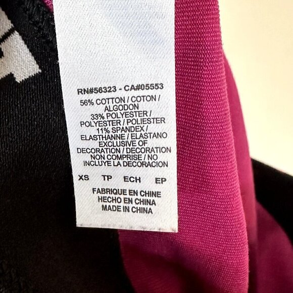 Nike Leg-A-See Magenta and Black Leggings - Size Extra Small - Picture 4 of 6